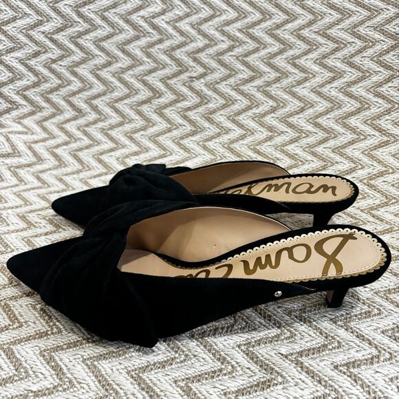 Sam Edelman Black Pointed Toe Mules - Picture 3 of 8